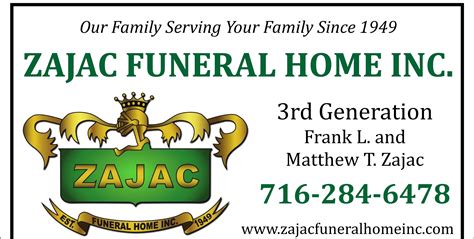 Nov 25. . Zajac funeral home inc obituaries
